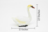 Swan, Museum Quality, Realistic, Plastic, Bird Design, Educational, Hand Painted, Figure, Lifelike, Model, Figurine, Replica, Gift,      2 1/2"     CWG192 BB45