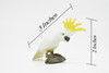 Cockatoo, Museum Quality, Realistic, Plastic, Bird Design, Educational, Hand Painted, Figure, Lifelike, Model, Figurine, Replica, Gift,       3"     CWG195 BB45