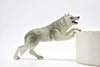 Artic Wolf, White wolf, Museum Quality, Movable Legs, Hand Painted, Realistic, Plastic Animal Design, Educational, Diorama Model, Lifelike, Toy,  4 Inches. 