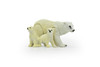 Polar Bear, with Babies, Moveable Legs, Model, Figure, Figurine, Museum Quality, Rubber Replica, Hand Painted    4"    CWG207 BB42