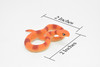 Corn Snake, Orange and Red, Realistic, Plastic, Snake Design, Educational, Hand Painted, Figure, Lifelike Model, Gift      2 Inches. 
