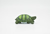 Tortoise, Turtle, Green, Realistic, Plastic, Reptile Design, Educational, Hand Painted, Figure, Lifelike, Model, Replica, Gift    2 Inches.
