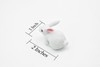 Rabbit, White Bunny, Hare, Plastic Animal, Design, Educational, Toy, Kids, Realistic Figure, Lifelike, Toy, Model, Figurine, Replica, Gift,    2"      CWG238 B306