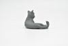 Cat, Laying Down, Gray, Realistic Toy, Plastic Replica, Educational, Figure, Figurine, Animal, Life Like, Model, Replica, Gift,    2 1/2"      CWG240 B306