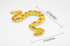 Snake, Yellow Python Snake Toy, Burmese Python, Coied, Rubber Reptile, Educational, Realistic Hand Painted, Figure, Lifelike Model, Figurine, Replica, Gift,       12"      F3588 B492
