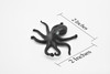 Octopus, Octopuses, Plastic Octopodes Design, Hand Painted, Realistic, Soft Rubber, Educational Figure, Lifelike, Diorama Model, Toy, 2 Inches.