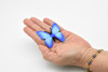 Butterfly, Blue, flexible, Very Nice Rubber Reproduction   2"    F1653 B74