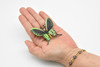 Butterfly, Black & Green, Very Nice Rubber Reproduction     2"    F4471 B46