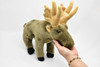 Moose, Realistic, Very Nice Plush, Stuffed Animal, Educational, Toy, Kids, Realistic Figure, Lifelike Model, Replica, Gift,   11"