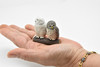 Snowy Owl, Very Nice Rubber Birds, Hand Painted, Educational, Diorama, Realistic Figure, Lifelike, Replica, Toy, Kids,  2 Inches. 