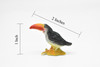 Toucan, Very Nice Rubber Bird, Hand Painted, Educational,  Realistic, Diorama, Very Nice Design, Figure, Toys, Kids,  2 Inches