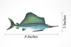 Sailfish, Billfish, Very Realistic Rubber Figure, Model, Educational, Animal, Hand Painted Figurines,     8"     CH014 BB70