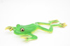 Tree Frog, Leaping, Very Realistic Rubber Reproduction, Hand Painted Figurines,   8"    CH038 BB75