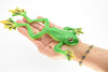 Tree Frog, Leaping, Very Realistic Rubber Reproduction, Hand Painted Figurines,   8"    CH038 BB75