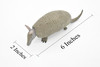 Armadillo, Cingulata, Museum Quality, Hand Painted, Rubber Animal, Realistic Toy Figure, Diorama Model, Kids, Educational, 6 Inches. 