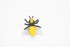 Bee, Anthophila, Honey bee, Very Realistic Rubber Design,  Educational, Hand Painted, Rubber Insect, Diorama Model, Kids, Toys,  3 Inches. 