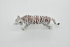 Tiger, White, Bengal, Siberian, Very Nice Design, Hand Painted, Educational, Rubber Animal, Realistic Toy Figure, Diorama Model, Kids,  5 Inches. 