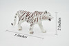 Tiger Toy, White, Bengal, Siberian, Very Realistic Rubber Figure, Model, Educational, Animal, Hand Painted Figurines,       5"       CH051 BB77