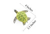 Sea Turtle Toy, Green, Museum Quality Rubber Figure, Model, Educational, Animal, Hand Painted Figurines,  4" CH055 BB78