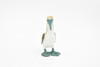 Blue Footed Booby, Gannet Sea Bird, Museum Quality, Rubber Bird, Hand Painted, Realistic Toy Figure, Diorama Model, Kids, Educational, 3 Inches.