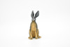 Jackrabbit Toy, Hare, Rabbit, Bunny, Very Realistic Rubber Figure, Model, Educational, Animal, Hand Painted Figurines,     3"     CH077 BB81