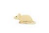 Mouse, White, Very Nice Design, Hand Painted, Educational, Rubber Animal, Realistic Toy Figure, Diorama Model, Kids, 2 1/2 Inches.