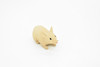 Mouse, White, Very Nice Design, Hand Painted, Educational, Rubber Animal, Realistic Toy Figure, Diorama Model, Kids, 2 1/2 Inches.