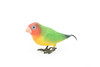 Lovebird, Pocket Parrots, Museum Quality, Rubber Bird, Hand Painted, Realistic Toy Figure, Diorama Model, Kids, Educational, 5 Inches. 