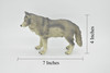 Wolf Toy, Grey, Very Large, Museum Quality Rubber Figure, Model, Educational, Animal, Hand Painted, Figurines 7" CH106 BB90