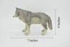 Wolf, Grey, Timber Wolf, Museum Quality, Educational, Rubber Animal, Hand Painted, Realistic, Diorama Model, Toy, Kids,  7 Inches. 