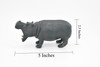 Hippo, Hippopotamus, Museum Quality, Hand Painted, Educational, Rubber Animal, Realistic Toy Figure, Diorama Model, Kids,  5 Inches. 