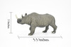 Rhino, Rhinoceros, Animal,  Very Realistic Rubber Reproduction, Hand Painted Figurines     5.5"    CH137 B244