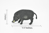 Wild Pig, Wild Boar, Swine, Realistic Rubber Reproduction, Hand Painted Figurines    3.5"     CH150 B247 