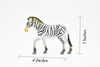 Zebra, Plains, Realistic Rubber Reproduction, Hand Painted Figurines    4"     CH151 B247 