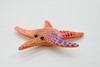 Starfish, Asteroidea, Orange,  Hand Made, Thailand Sand Creatures, Toy, Paper Weight, Bean Bag, Cornhole, Game,    3 1/2"   TH26 BB68