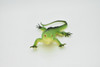 Lizard, Green Forest Lizard, Reptile, Very Realistic Rubber Reproduction, Hand Painted Figurines,    7"    RI12 B259