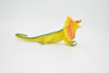 Lizard, Frilled Lizard, Frill-necked, Reptile, Very Realistic Rubber Reproduction, Hand Painted Figurines,    7"    RI14 B259