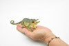 Chameleon, Horned, Lizard, Reptile, Very Realistic Rubber Reproduction, Hand Painted Figurines,    7"    RI16 B259