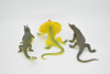 Lizard, 3 Piece Set,  Very Realistic Rubber Reproduction, Hand Painted Figurines,    7"    RI17 B259