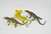 Lizard, 3 Piece Set,  Very Realistic Rubber Reproduction, Hand Painted Figurines,    7"    RI17 B259