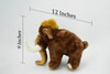 Mammoth, Extinct Prehistoric Elephantid, Woolly mammoth, Very Nice Plush, Educational, Realistic Figure, Lifelike Model, Replica, Toy, Kids, 12 Inches. 