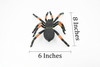 Spider, Tarantula, Mexican Red-kneed, Museum Quality Rubber Insect, Educational, Realistic Hand Painted Figure, Lifelike Model,        8"         F3635 B210