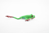 Red-Eyed Tree Frog, Hand Painted, Amphibian, Hard Rubber, Realistic Frog, Figure, Model, Replica, Toy, Kids, Educational, Gift,    3"     F4406 B9