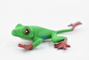 Red-Eyed Tree Frog, Hand Painted, Amphibian, Hard Rubber, Realistic Frog, Figure, Model, Replica, Toy, Kids, Educational, Gift,    3"  