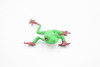 Red-Eyed Tree Frog, Hand Painted, Amphibian, Hard Rubber, Realistic Frog, Figure, Model, Replica, Toy, Kids, Educational, Gift,    3"     F4406 B9