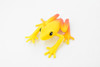 Frog, Yellow and Red, Rubber Toy Amphibian, Realistic Figure, Model, Replica, Kids, Educational, Gift,     2"     F4409 B9