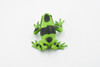 Poison Dart Frog, Green and Black, Hand Painted, Amphibian, Hard Rubber, Rainforest Frog, Model, Replica, Toy, Kids, Educational, Gift,      2"    F024 B37