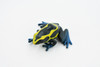 Frog, Yellow and Blue Poison Dart Frog, Plastic Toy, Realistic, Rainforest, Figure, Model, Replica, Kids, Educational, Gift,    1 3/4"     F447 8B213