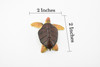Turtle, Loggerhead Sea Turtle, (Caretta caretta) Rubber Reptile, Realistic Toy Figure, Model, Replica, Kids, Educational, Gift,     2 1/2"    CH408 BB108