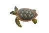 Hawksbill Sea Turtle, Rubber Reptile, Hand Painted, Museum Quality, Educational, Realistic Toy Figure, Diorama Model, Kids,  2 1/2 Inches. 
